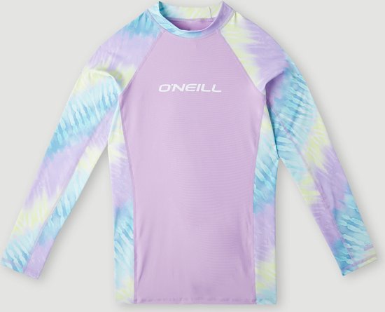 O'Neill - UV-Zwemshirt met lange mouwen voor meisjes - UPF50+ - Printed Skin - Blue Tie Dye - maat 4 (118-126CM)