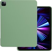 Zachte Siliconen Back Cover Hoes - Apple iPad Pro 2022 - 12.9 inch - Mint groen