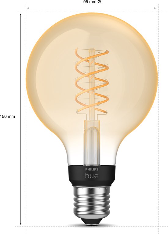 Philips Hue filament globelamp G93 - warmwit licht - 1-pack - E27 - Philips Hue
