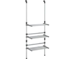 vidaXL - Droogrek - 3-laags - hangend - aluminium
