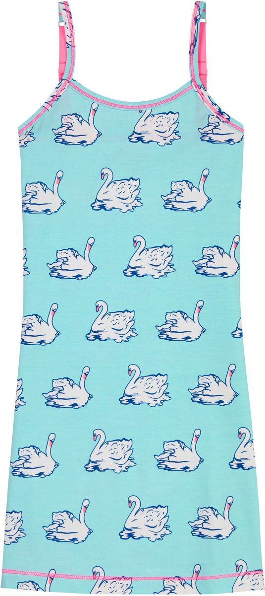 Claesen's® - Meisjes Dress - Swans Birds - 95% Katoen - 5% Lycra