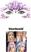 Akyol - Paarse Gezichtsjuwelen – gezichtsteentjes - gezichtglitters– diamantjes – carnaval- diamantjes- diamantjes voor gezicht - bohemian feest - bohemian – festival – gezichtsdecoratie – feest – decoratie - sticker - stickervel -glitt