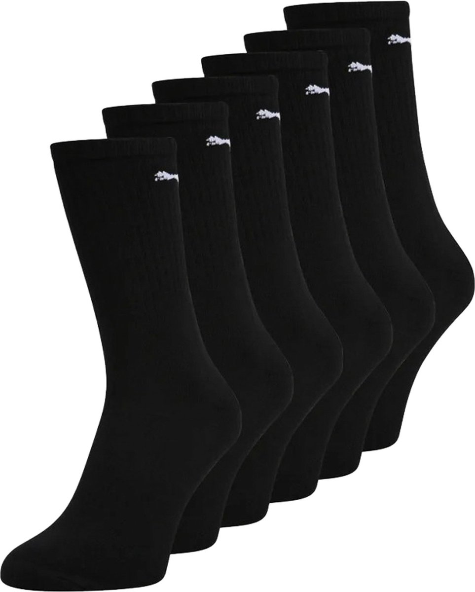 Puma Sport Crew 6-Pack Sokken Unisex Zwart