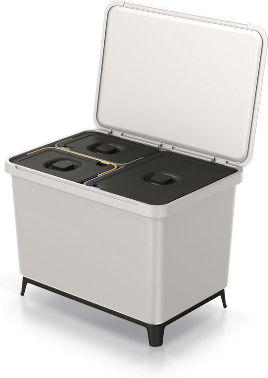 Set 3 Bidoni Per La Raccolta Differenziata SORTIBOX 25L: Pratici, Impilabili, Per Casa O Ufficio