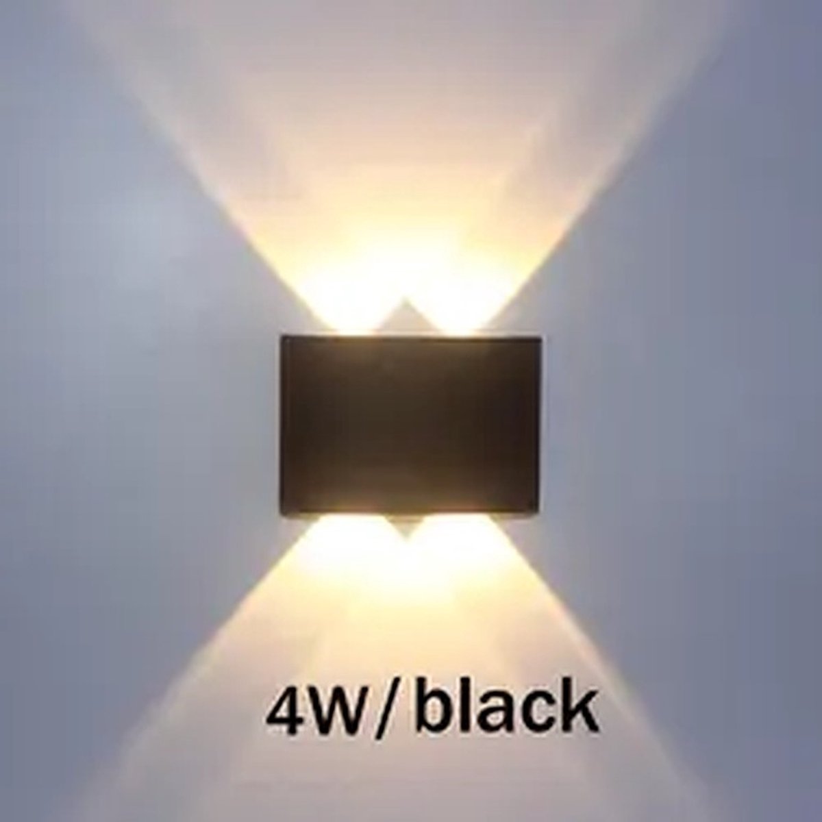 Wandlamp - Voor Buiten en Binnen - 4 Lichtpunten - Industrieel - Zwart - Mooi Strak Design - 1 Stuks