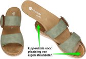 Remonte -Dames - groen licht - slippers & muiltjes - maat 41