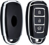Housse de clé de voiture Hyundai Housse de clé en TPU durable - Étui pour clé de voiture - Convient pour Hyundai Kona - noir - D3