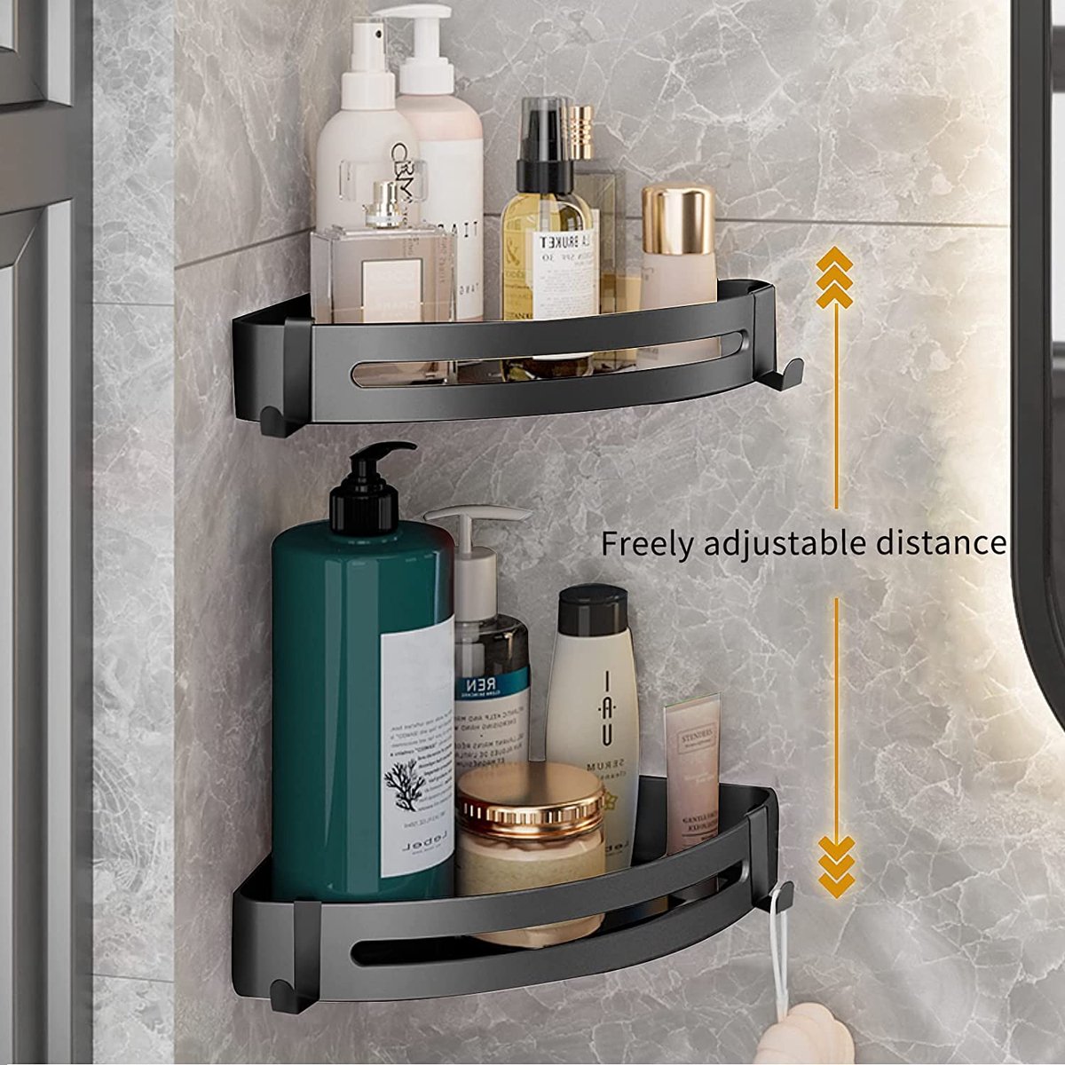 PNNP Etagere Douche sans Percage, Lot de 3 Etagere Salle de Bain