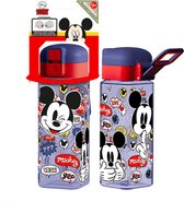 Mickey Mouse vierkante drinkbeker / drinkfles met slot - 550 ml - 20 cm hoog