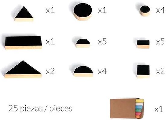 Wodibow - Krijten houten speelgoed - krijt - houten speelgoed - design - houten blokken - verbeelding van Wodibow — afbeelding 4