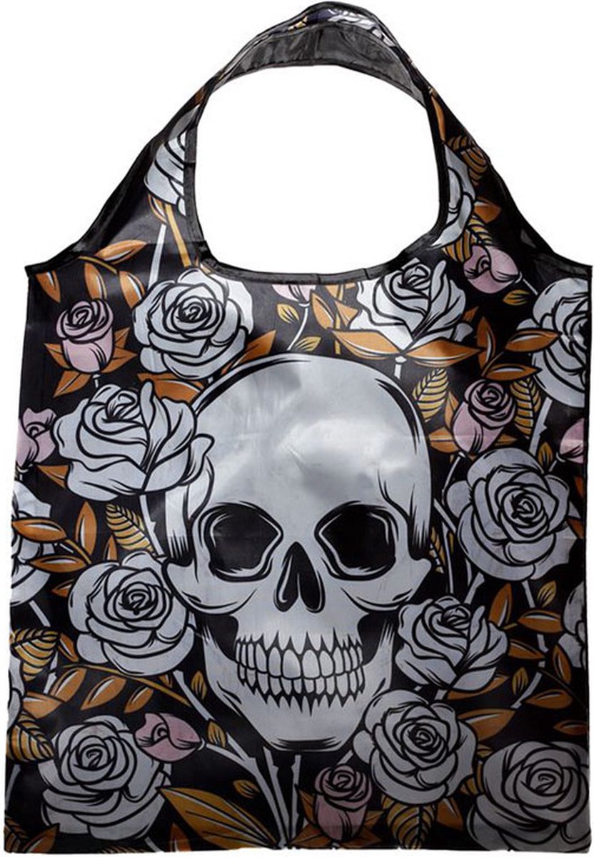 Opvouwbare Tas - Schedel & Rozen - 39x38cm