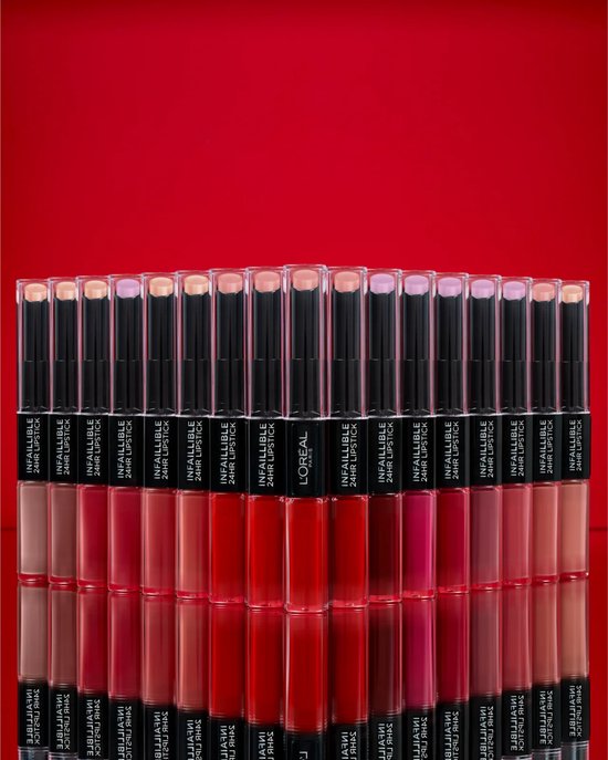 L'Oréal Paris Infaillible 24H Lipstick - Langhoudende 2-staps Lipstick met Vitamine E - 502 Red To Stay - Rood - 5.7ml - L’Oréal Paris