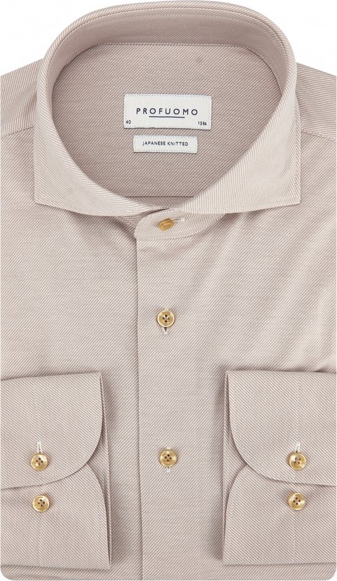 Hemden lange mouw beige Profuomo main image 1