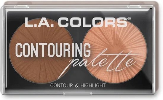 LA Colors - Contour & Highlight - Palette Contouring - CBCP268 - Moyen Medium - 2 Couleurs - 8g