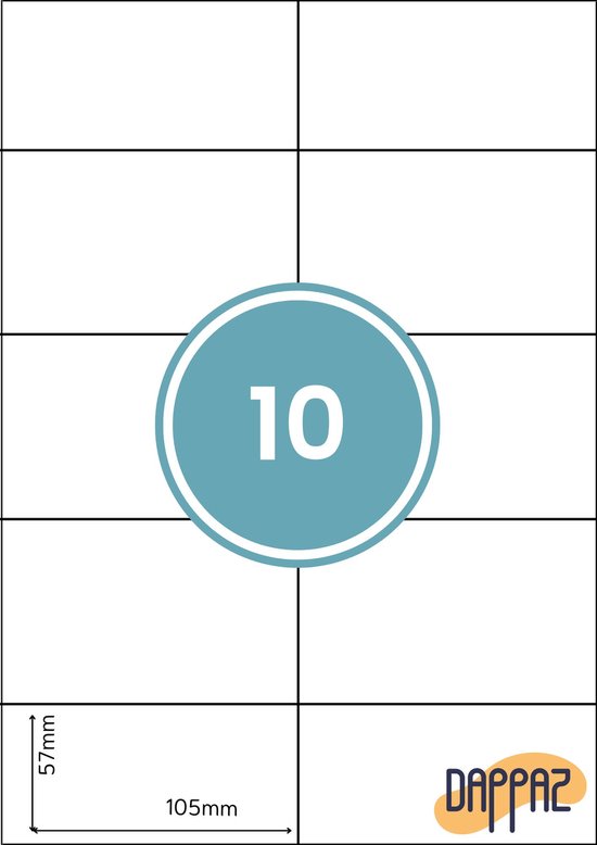 Étiquettes autocollantes DULA® A4 - 40 Autocollants par feuille