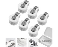Stevige Dekbed clips - Dekbedclips - Dekbed Knijpers - Clip Dekbedovertrek - 6 stuks - Wit / Grijs