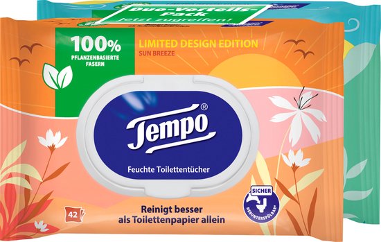Papier toilette Tempo Papier toilette humide soft & fresh Limited Design  Edition (2 x