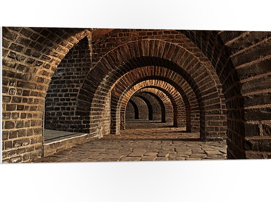 PVC Schuimplaat- Tunnel met Bogen - 100x50 cm Foto op PVC Schuimplaat