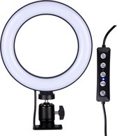 Grundig Ringlicht met Clip - Selfielicht RGB en Wit Licht - ⌀16 CM - Flexibele Nek - 48 LEDS