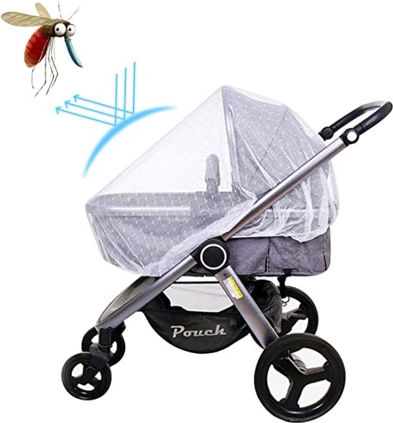 Wieg klamboe hoes voor baby wieg hoes om katten buiten te houden klamboe voor wieg/bedside sleeper/reiswiegjes, Zwart, 65cmx110cm