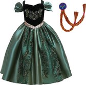 Prinsessenjurk meisje - Prinsessen speelgoed - Luxe Prinsessenjurk - Het Betere Merk - maat 92/98 (100) - Verkleedkleren meisje - Carnavalskleding meisje - Vlechtjes voor bij je verkleedjurk