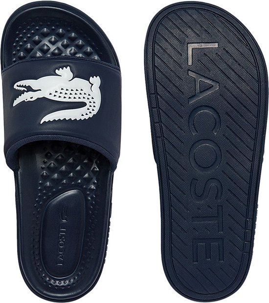 Claquette lacoste bleu marine discount