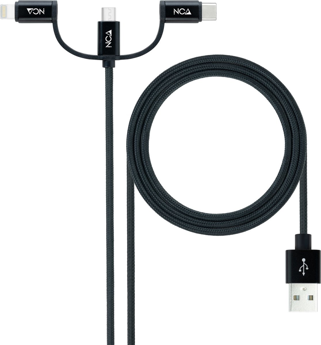 USB Cable NANOCABLE 10.01.3200 Black 1 m