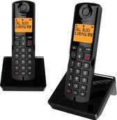 Huistelefoon S280 Duoset Dect Senioren telefoon voor de vaste lijn zwart met nummer weergave en ongewenste beller blokkeren