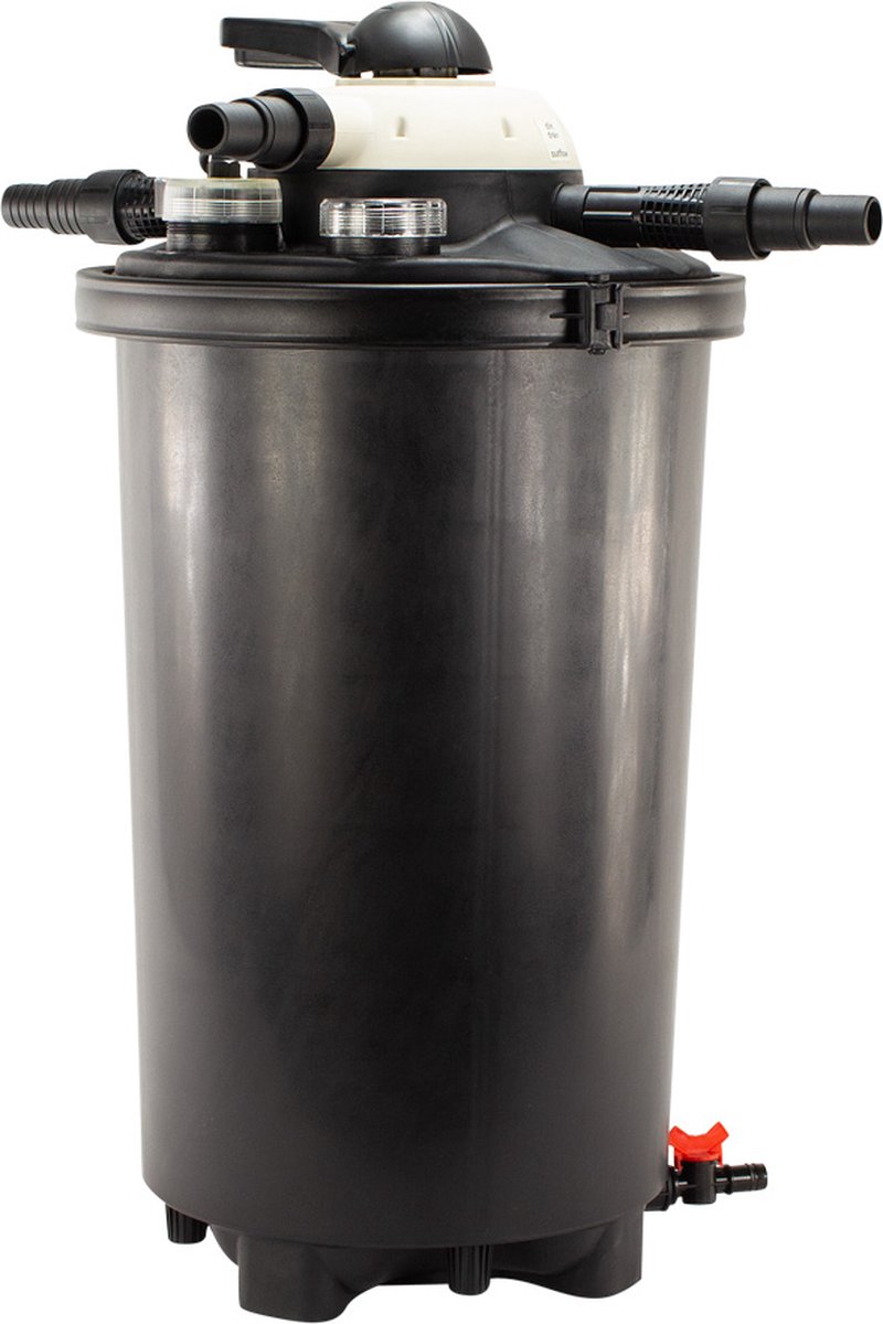 Velda Clear Control 75 + UV-C drukfilter met 7-standenkraan + UV-C Unit 36 W