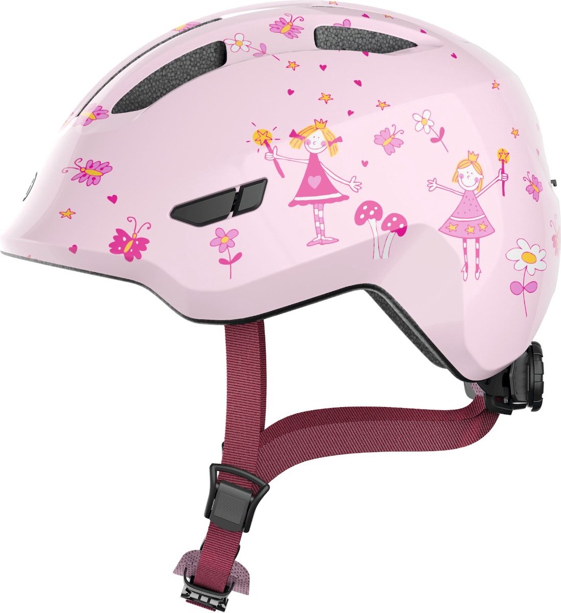 Abus Smiley 3.0 kinderfietshelm - Rose princess - M