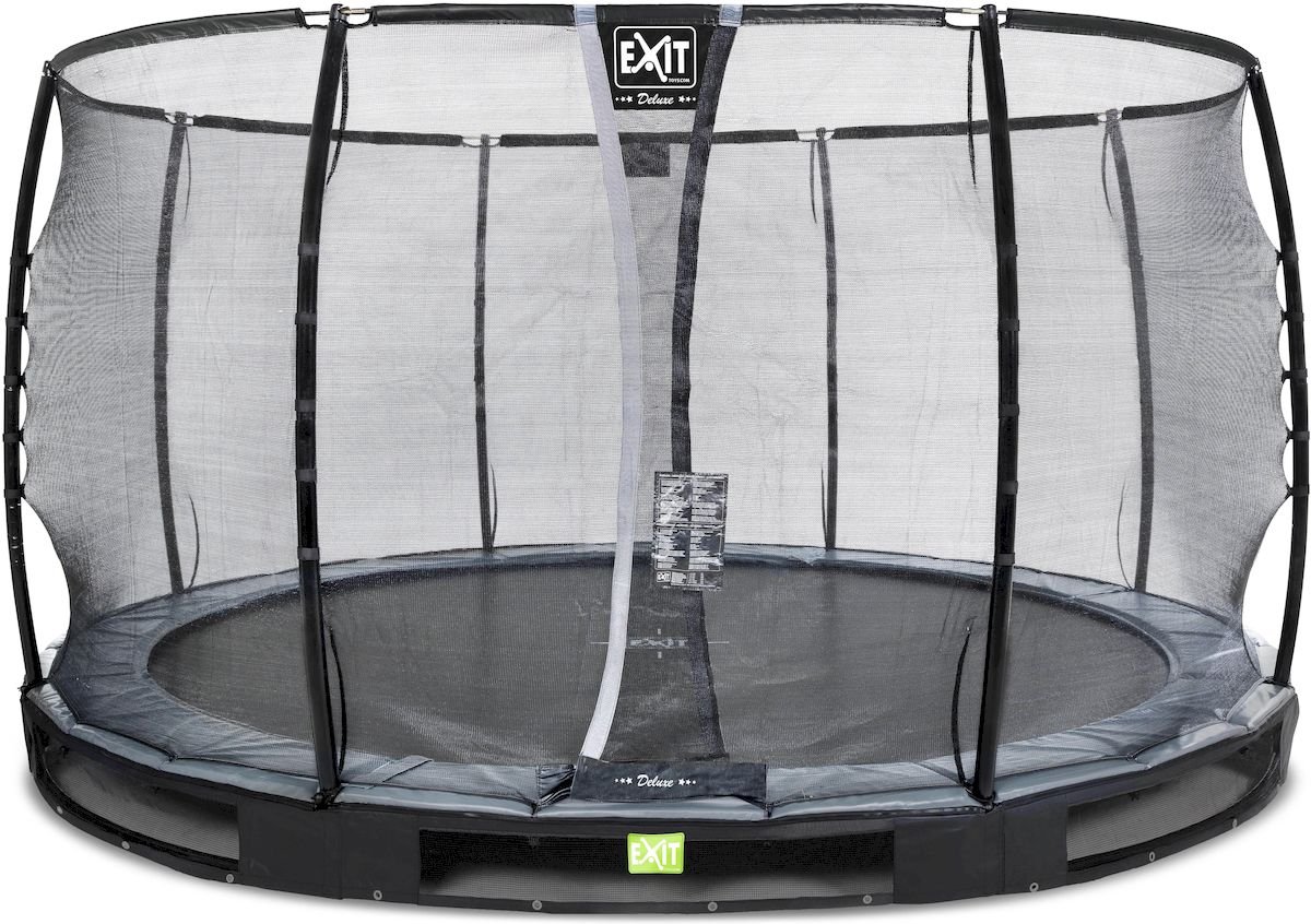 EXIT Elegant Premium inground trampoline rond ø366cm - zwart