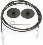 KnitPro kabel 120 cm - zwart (voor verwisselbare naalden)