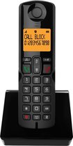 Huistelefoon S280 Dect Senioren telefoon voor de vaste lijn Zwart met blokkeren ongewenste beller en nummerweergave plus verlicht display