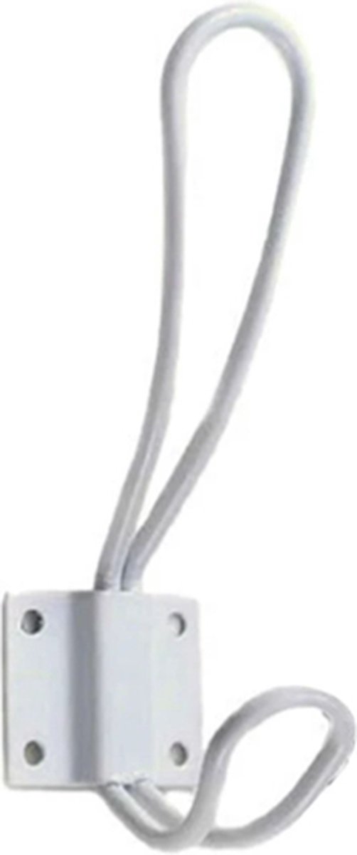Kapstokhaak | 1 stuk | Wit | Lengte 140mm | Metaal | Ophanghaken met schroeven | Deurhaken | Ophanghaak | Kapstok | Kledinghaak | Muurhaak | FSW-Products