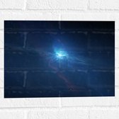 Muursticker - Lichtflitsen in het Heelal - 40x30 cm Foto op Muursticker