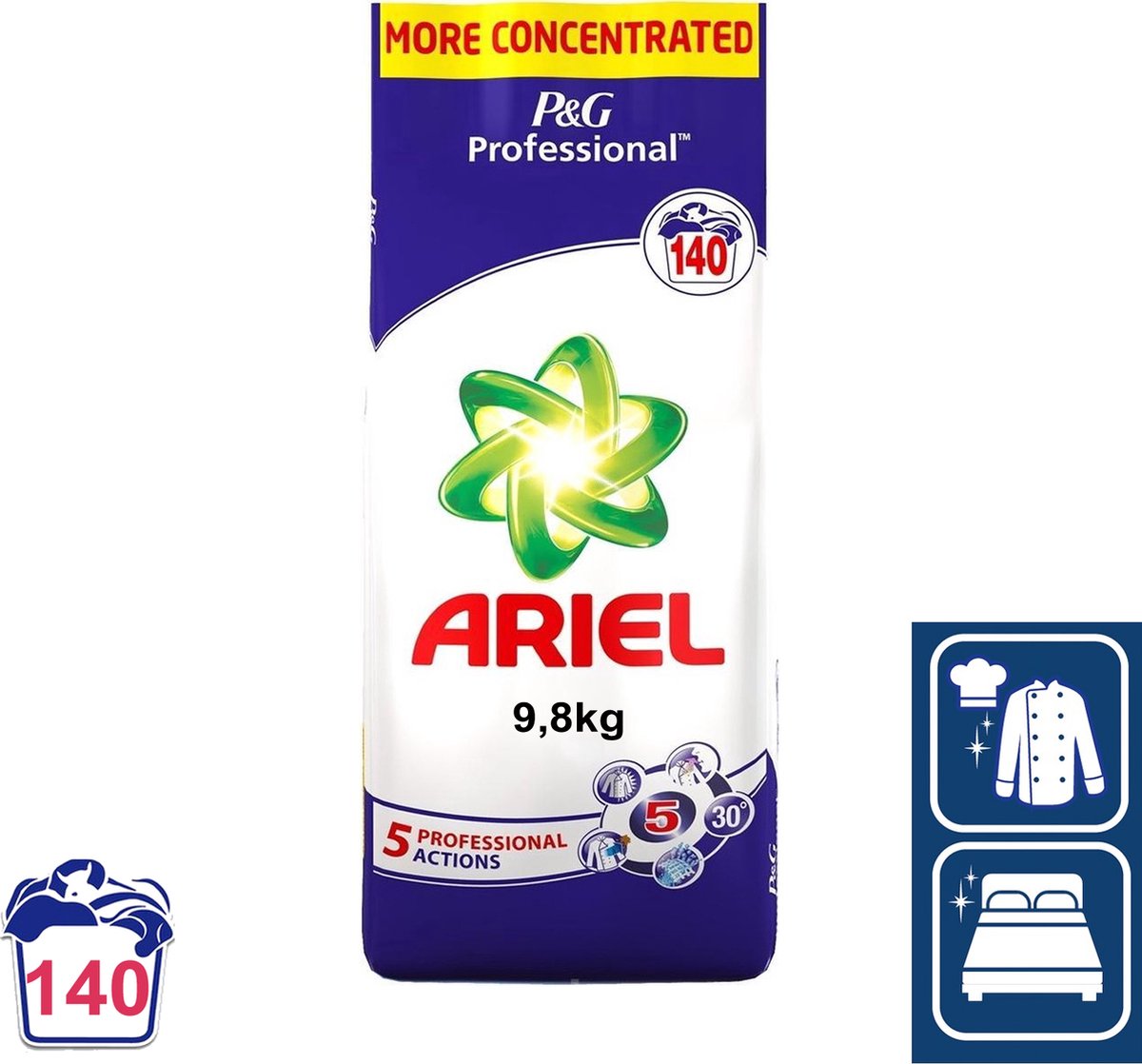 Lessive capsules Ariel Professionnel All in 1 Ultra détachant, sachet de 60  - Lessive en dosettes