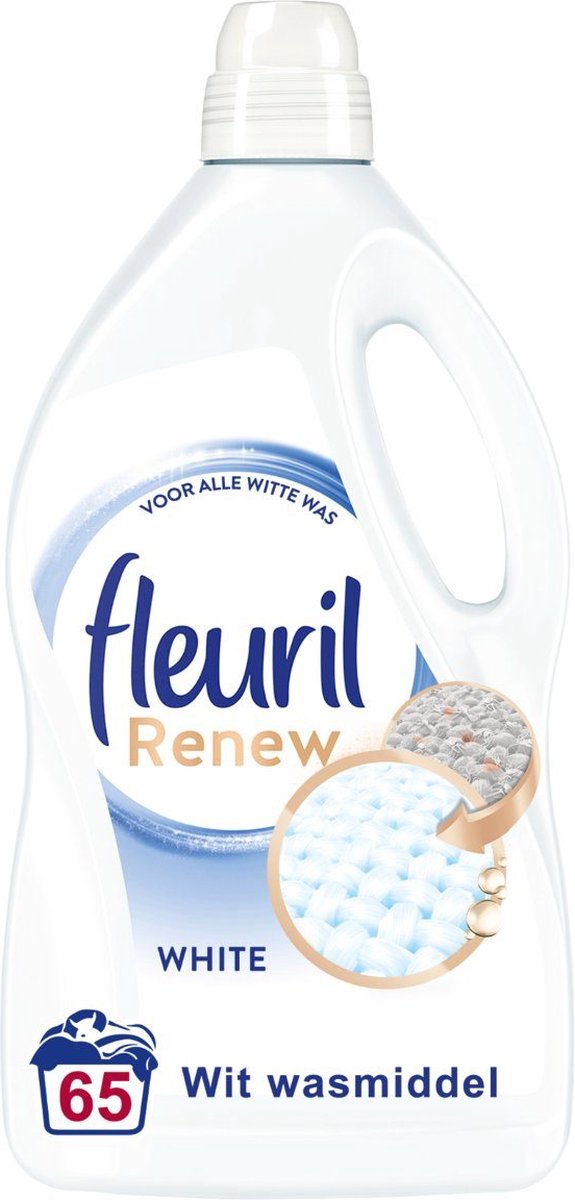 Fleuril Renew Wit - Vloeibaar Wasmiddel - Voordeelverpakking - 65 wasbeurten