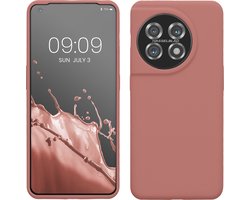 kwmobile telefoonhoesje geschikt voor OnePlus 11 - Hoesje met siliconen coating - Smartphone case in winter roze