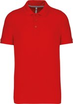 Herenpolo korte mouwen met knopen merk Kariban Rood - 3XL