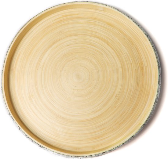Bibol Tray Eggshell Khay - Bol de service - Bamboe - 35 cm de diamètre ...