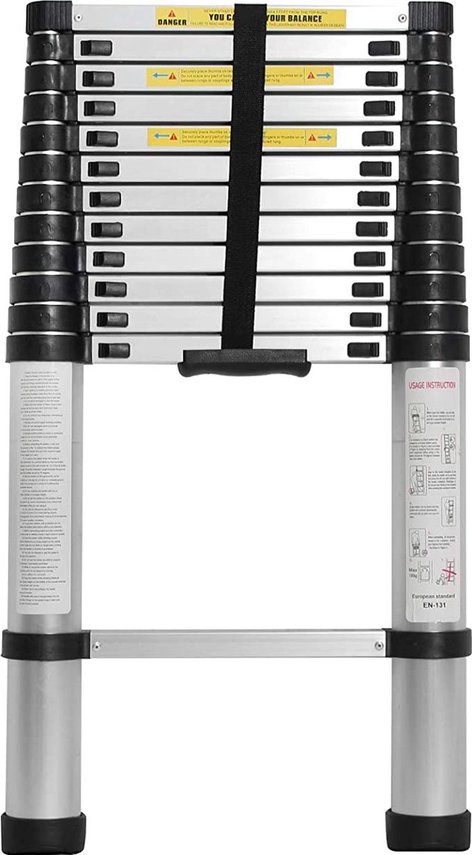 échelle télescopique en aluminium, échelle pliable et extensible avec ...