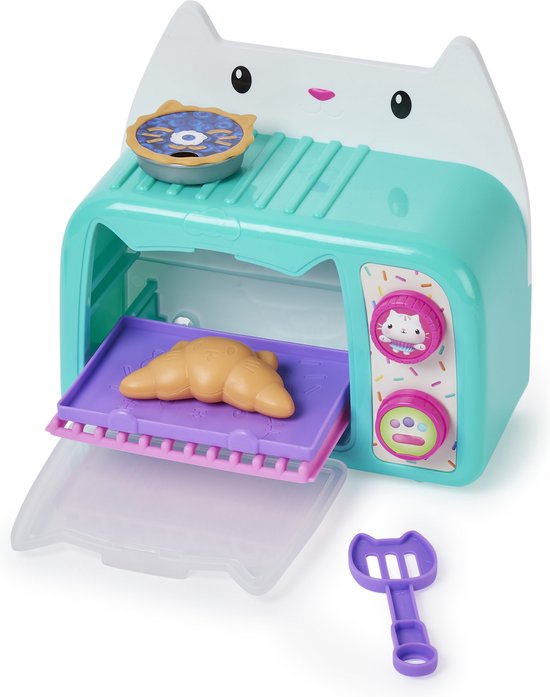 Foto: Gabby s poppenhuis cakey s oven speelgoedkeuken met licht en geluid met keukenaccessoires en speelgoedeten