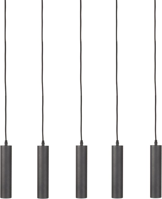 LABEL51 Ferroli Hanglamp - Zwart - Metaal - 5-lichts