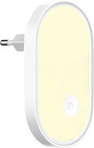 LED Plug-in Nachtlampje met Dimfunctie - Stopcontact Lampje met Sensor - Voor de Kinderkamer - Babykamer - Zacht, Warm Licht - Schemerlampje