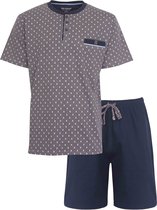 Paul Hopkins Heren Shortama - Pyjama Set - 100% Katoen - Khaki - Maat M