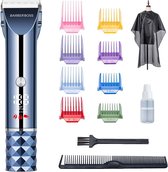 Tondeuse à cheveux professionnelle Barberboss QR-2091 - Clipper à cheveux - Tondeuse à cheveux sans fil - Affichage LED- Incl. Tablier et accessoires