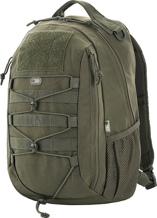 RAMBUX® M-Tac - Urban Line Backpack - Leger Groen - Wandelrugzak - Dagrugzak - Rugzak Compact - Fietsrugzak Waterafstotend - 40 x 23 x 15cm - 16 Liter