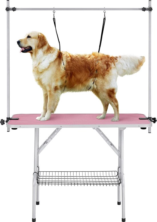 trimtafel dierentrimtafel scheertafel verzorgingstafel voor honden inklapbaar zwart