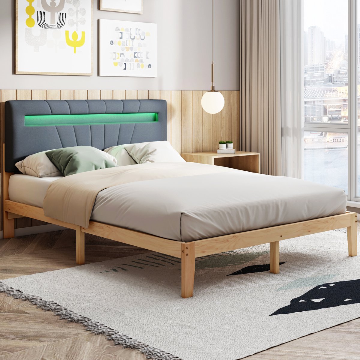 YCYDHDM Gestoffeerd bed, 160 x 200 cm, hydraulisch tweepersoonsbed met bedlade, bed met lattenbodem en hoofdeinde, opbergbed voor slaapkamer en logeerkamer, fluwelen continentaalbed, zonder matras YCYDHDM Gestoffeerd bed, 160 x 200 cm, hydraulisch tweepersoonsbed met bedlade, bed met lattenbodem en hoofdeinde, opbergbed voor slaapkamer en logeerkamer, fluwelen continentaalbed, zonder matras