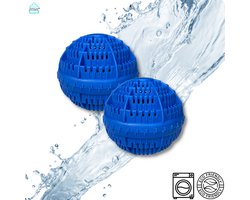 Ecologische Wasbol - Ecologische Wasbal - 2 stuks - Blauw - Wasbal - Duurzaam - Wasmachine - Keramische Balletjes - Geen Wasmiddel